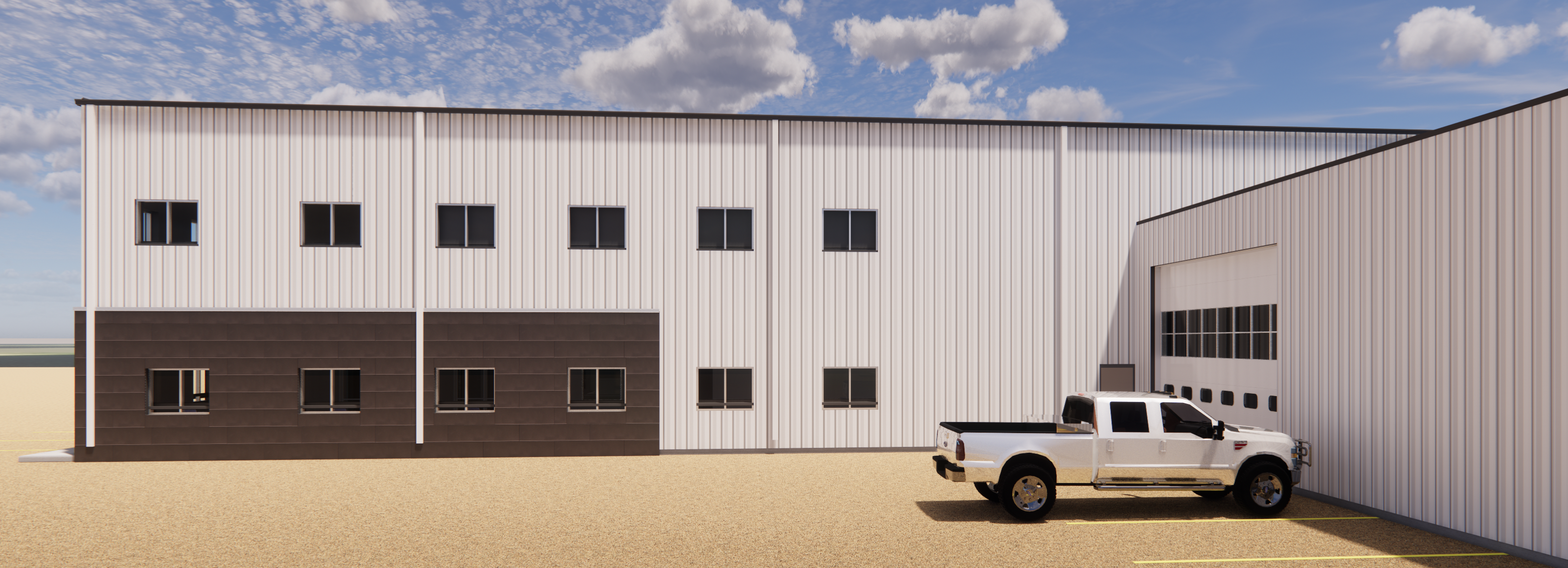 Ag Shop and Showroom Side View